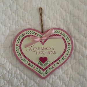 "Love Makes A Happy Home" Wooden Plaque